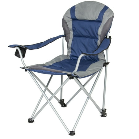 Portable Recliner Chair - Best Choice Products Deluxe Padded Reclining Camping Fishing Beach Chair w/ Portable Carrying Case - Blue