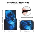 thumbnail image 5 of Yiaed Blue Fire Cool Wolf Print Carpet Floor Mats for Cars, Auto Accessories Front & Rear Car Floor Mats Car Floor Foot Mat Sets of 4 Pieces, 5 of 7
