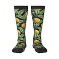 thumbnail image 2 of Picia Women Crew Soft Moisture-wicking Socks Citrus Fruits Elegant Lemons Pattern Design Cotton Socks, One Size fit All, 2 of 9