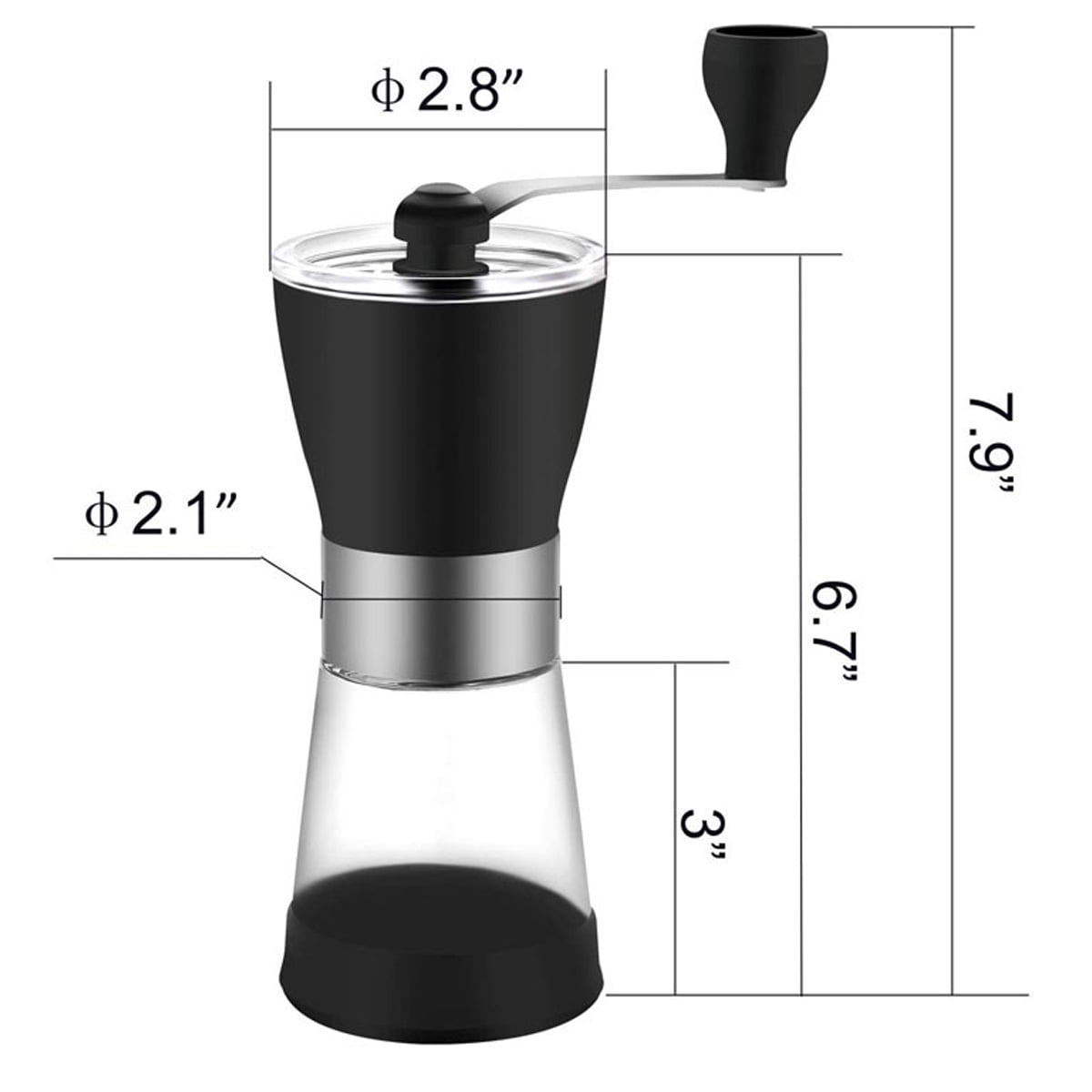 Ultra Thin Ceramic Burr Hand Coffee Grinder (1pcs)