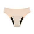 thumbnail image 5 of Ashirexll Period Underwear for Women Plus Size Leakproof Seamless Solid Color High Waist Periods Bikini Bottoms Menstrual Period Underwear for Women Heavy Flow Beige XS, 5 of 5