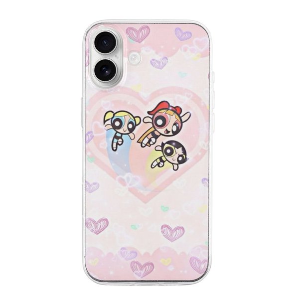 Funda de TPU de Las Chicas Superpoderosas para iPhone 16 Plus: ultrafina, a prueba de golpes, antiamarilleo, resistente a arañazos, compatible con carga inalámbrica, agarre mejorado, estilo