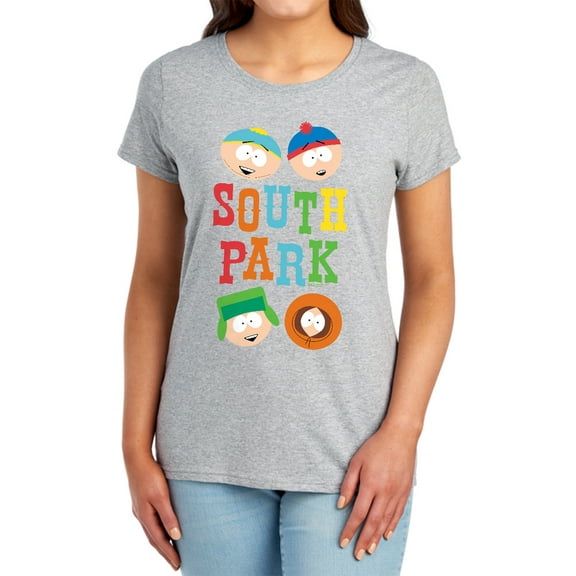 South Park Best Buds Women's T Shirt,Athletic Heather, Small