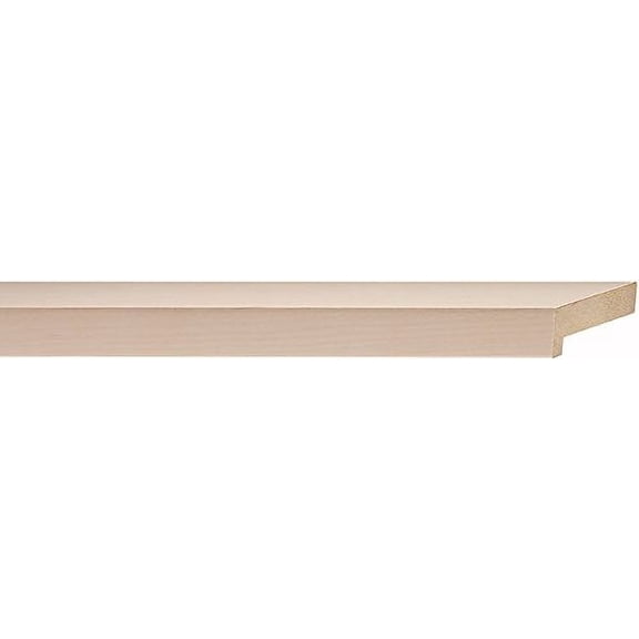 Picture Frame Moulding (Wood) 18Ft Bundle - Contemporary White Washed Finish - 0.75" Width - 1 3/4"