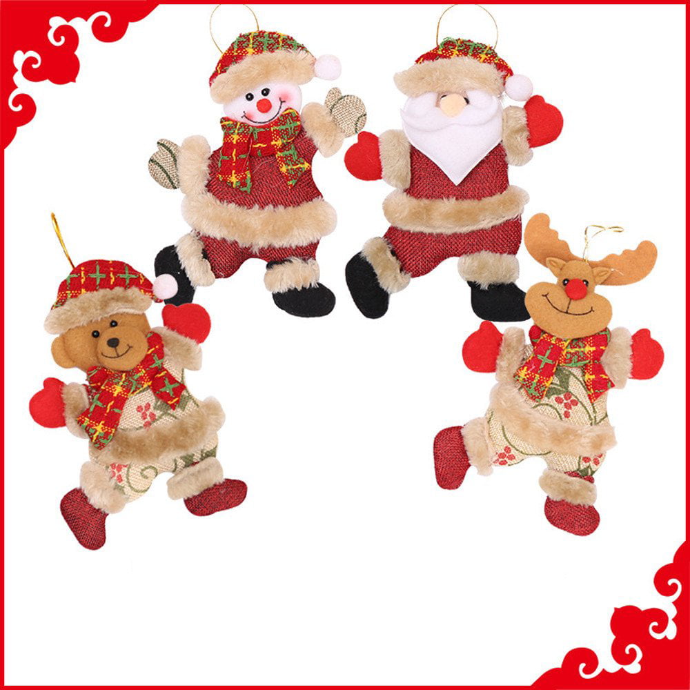 Details about   Santa Claus Snowman Tree Pendant Doll Hang Decorations Happy New Year Christmas 