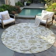 thumbnail image 6 of Addison Rugs Chantille Indoor/Outdoor Transitional Geometric, Abstract Ivory Washable Round Rug, 8' x 8', 6 of 6