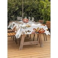thumbnail image 3 of Outdoor Tablecloth with Umbrella Hole for Patio/Picnic/Party/Camping, Spring Floral Waterproof Table Cloth Rectangle Table Cover Washable, Summer Botanical Flowers Vintage Birds (60"x 84"), 3 of 8
