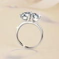 thumbnail image 4 of 6 Carat Toi Et Moi Ring 925 Sterling Silver Double Stone Moissanite Rings for Women D Color VVS1 Clarity Glamorous Diamond Ring Size 5-9, 4 of 8