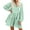 A Long sleeve Light Green, variant on Women’s Red Cute Shift Tunic Dress Short Bell Sleeve V Neck Causal Swing Red Ruffle Mini Dress with Pockets S
