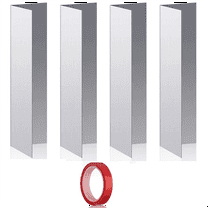 4 Pcs Garage Door Seal Guards Weatherproofing Shield Strip Sweep Barrier with Adhesive Tape for Home