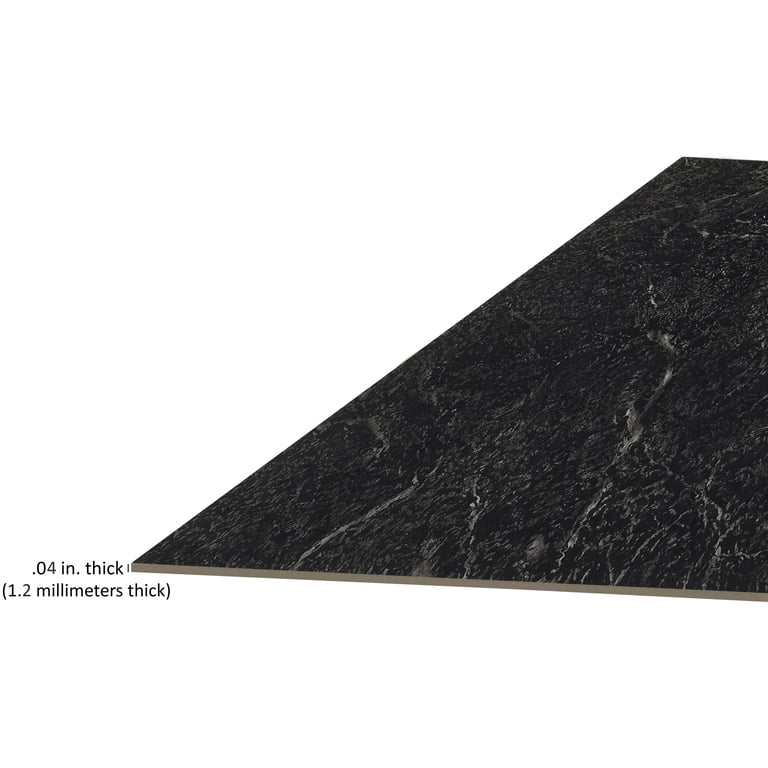 Achim Nexus Self-Stick Vinyl Floor Tiles, Black, 20 Sq. ft