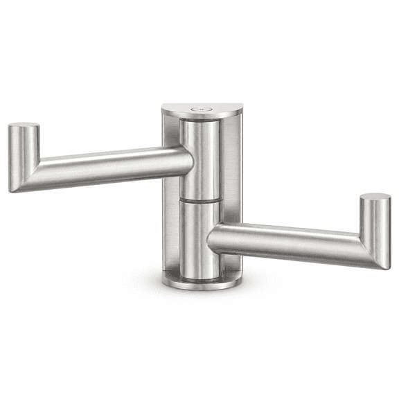 Brushed Nickel 1 Pack Double Swivel Towel Hook 304 Stainless Steel Wall Mount