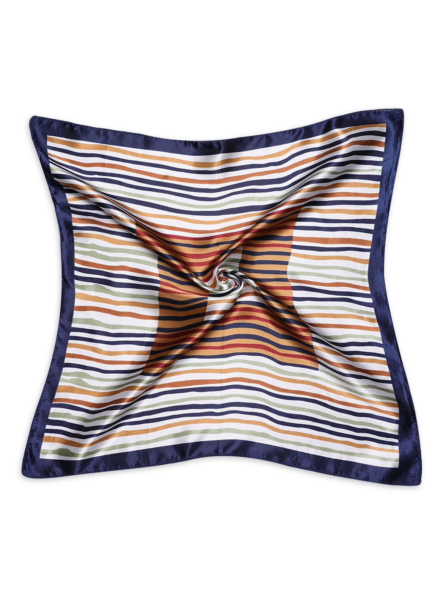 Unique Bargains Women Satin Print Square Scarves Kerchief Neck Scarves 20 x 20""