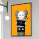 thumbnail image 3 of 1 póster de estatua de K-kaws-art, póster adhesivo de película, pegatina de papel Kraft retro, bricolaje, para habitación, bar, cafetería, arte estético, pintura de pared, 3 of 5