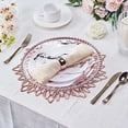 thumbnail image 3 of BalsaCircle 6 Blush Round 15" Dahlia Floral Vinyl PLacemats Wedding Party Decor, 3 of 8