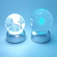 thumbnail image 3 of Rdeghly LED Light Base Silver Elf Colorful Lamp Luminous Holder Crystal Ball Display Stand,Light Base,Lamp Base, 3 of 11