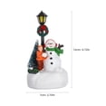thumbnail image 2 of WHAMVOX Resin Snowman Christmas Tabletop Ornament with LED Glowing Streetlights Battery Operated Decor, 2 of 8