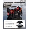 thumbnail image 4 of KFFKFF 13-Inch Tool Bag with 33 Pockets, Open Top Design, Durable Plastic Base, Adjustable Shoulder Strap, Portable Organizer for Electrical Maintenance, DIY Projects, and Jobsite Applications, 4 of 9