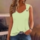 thumbnail image 1 of Fiudx Ofertas Del Día Camiseta de Manga Corta con Tirantes de Color Liso para Mujer Camiseta Sin Mangas Holgada, 1 of 4