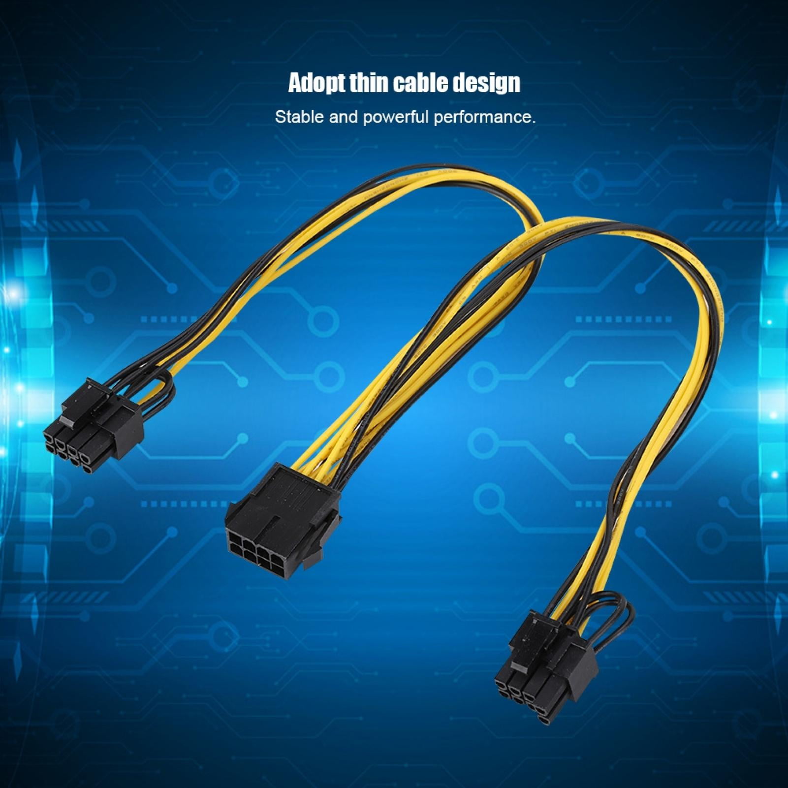 Fugacal Power Adapter Cable, Graphics Adapter,NEW Single 8pin To Dual