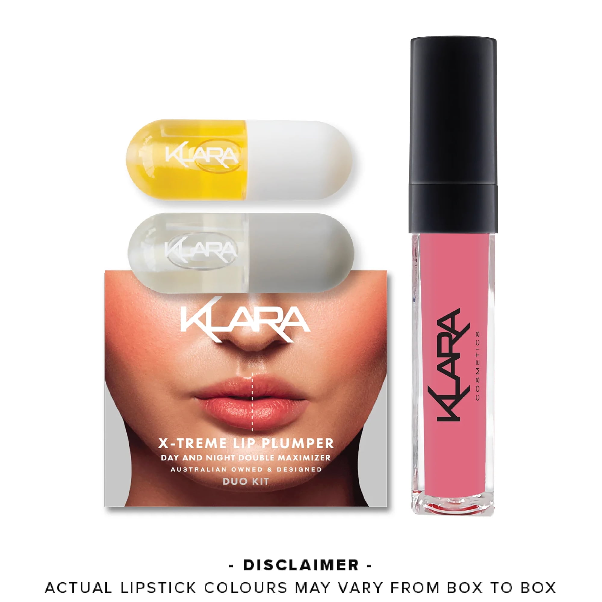Klara Cosmetics The Plump Lip Care Treatment Kit, Lip Care Products, 3 Pc