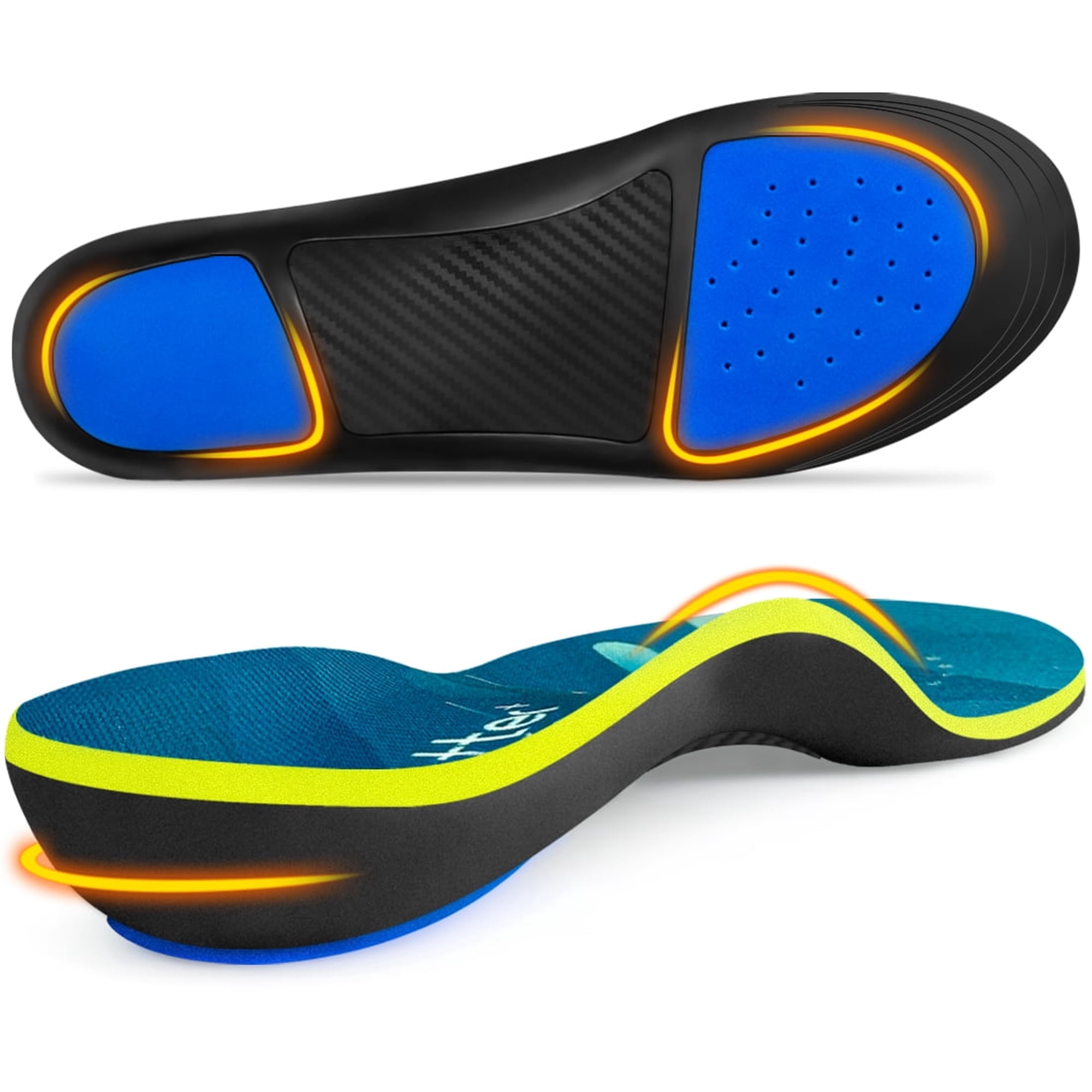 DR. POTTER+ Plantar Fasciitis Insoles, 220+lbs Heavy Duty High Arch Support Inserts, Orthotics Insoles for Flat Feet and Foot Pain Relief (290MM)