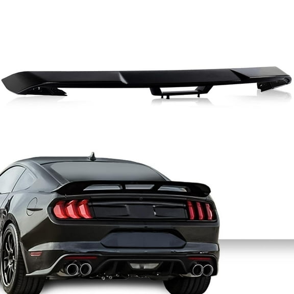 PIT66 ABS Plastic Rear Trunk Spoiler Wing Fit For 2015-2020 Ford Mustang S550 GT Style 2015-2020