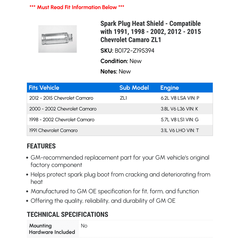 Are Chevy Camaro 3.8L 2001 Plug Wire Heat Shields Essential?