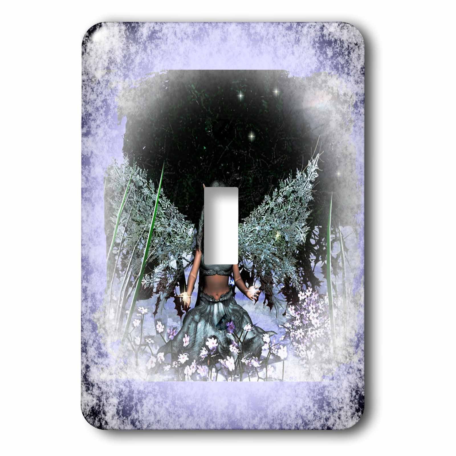 3dRose Winter Solstice Winter Fairy, Double Toggle Switch by 3dRose