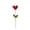 Red, variant on Hometravel Handmade Crochet Heart Flower Bouquet, 5-Piece Set with Green Stems for Valentine's Day, Red and Green Yarn Flowers for Gift, Graduation, and Decoration