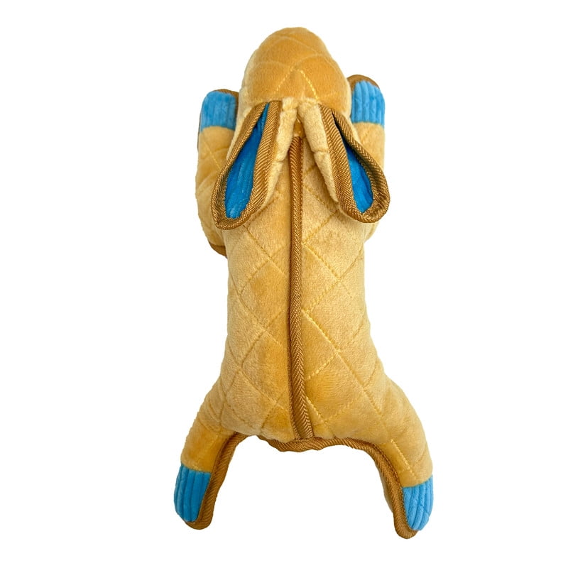 Vibrant Life Brown Bunny Plush Dog Toy with Squeaker, Chew Level 4