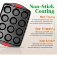thumbnail image 4 of NutriChef 15-Pcs Baking Pan Set Flexible Nonstick Black Coating Carbon Steel Bakeware W/ Red Handle, 4 of 7