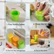 thumbnail image 3 of 6pc silicone ice ball maker, large ice cube molds for whiskey, cocktails, coffee, juice and water. (OrangeGreenYellow), 3 of 4