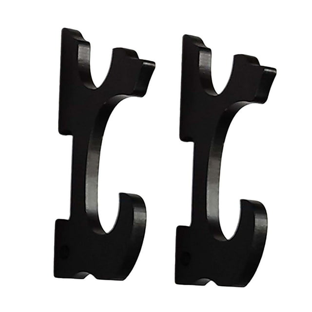 Wweixi Multifunctional Compact Display Stand Wall Mount For Fishing Rods Wakizashi And Flutes Wooden Display Hanger Flute Hook Black 2 Tier