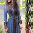thumbnail image 2 of Medieval Dress Women Long Sleeve Maxi Robe Vintage Fairy Elven Dress Renaissance Celtic Viking Gothic Clothing Fantasy Ball Gown, 2 of 4