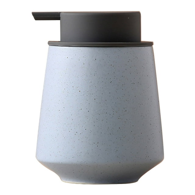 Ceramic Lotion Dispenser, Hand Soap Dispenser, Refillable- Shampoo Dispenser, Bathroom Kitchen-Blue-400ml
