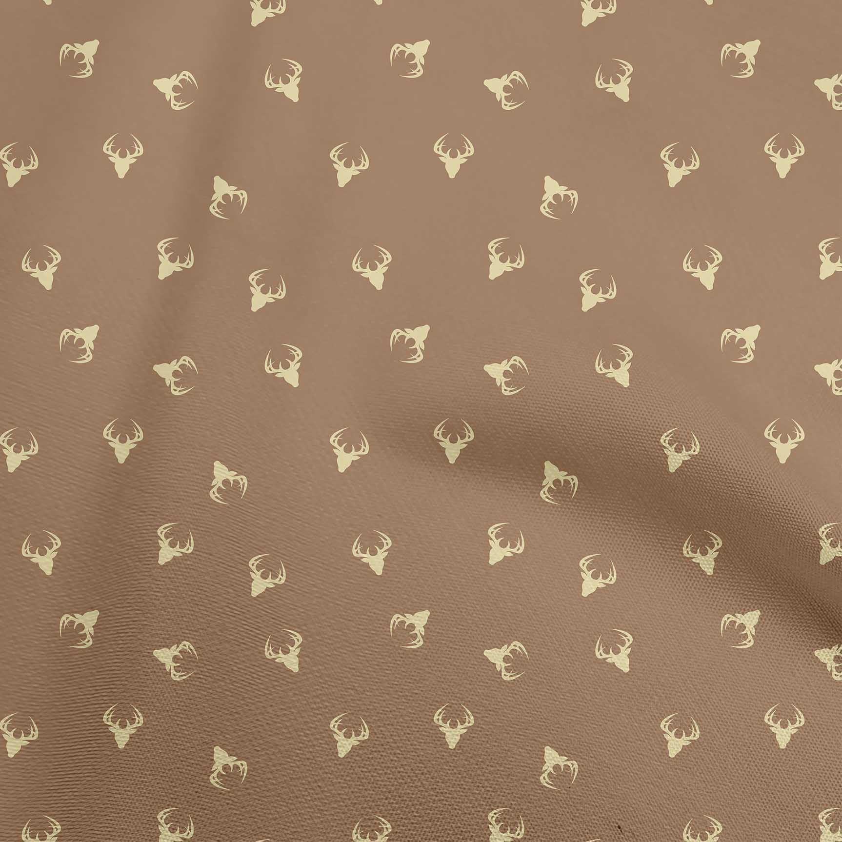 oneOone Cotton Flex Brown Fabric Christmas Quilting Supplies Print Sewing Fabric By The Yard 40 Inch Wide