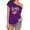 Purple, variant on XMMSWDLA Womens Short Sleeve Shirts Off The Shoulder Tops Loose Tunic Blouses Womens Tops