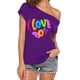thumbnail image 1 of Tops Para Mujer Elegante Casual Fuera Del Hombro Tops Moda Causal Impresión Blusa Camiseta de Manga Corta Odeerbi ODB160634, 1 of 4