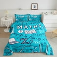thumbnail image 2 of jejeloiu Math Theme Full Size Comforter Sets,Mathematics Equation Geometric Bedding Comforter Set,Blue White Bedding Sets For Boys Girls,Microfiber Bedroom Decor,3pcs, 2 of 8