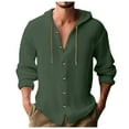 thumbnail image 1 of Chemise à Manches Longues pour Hommes Cardigan Décontracté de Vacances à Capuche, 1 of 5