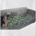 thumbnail image 5 of Floral Soft Flannel Fleece Throw Blanket, Hand Drawn Bold Flowers and Leaves Arrangement, Cozy Plush for Indoor and Outdoor Use, 60" x 80", Multicolor, by Ambesonne, 5 of 5