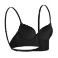 thumbnail image 2 of WHEANG Bras for Women No Underwire Seamless CD Cup Comfort Push Up Bra with Side Support Smoothing Plus Size Everyday Bra Size H Black, 2 of 4