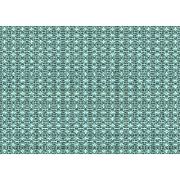 Ahgly Company Indoor Rectangle Patterned Tiffany Blue Area Rugs, 6' x 9'