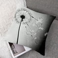 thumbnail image 7 of Dandelion Throw Pillow Cushion Cover, Monochrome Dandelions Blowing in The Wind Fluffy Flower Romance Theme, Decorative Square Accent Pillow Case White Charcoal Grey Set of 2, 7 of 7