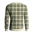 thumbnail image 5 of CCRFTGI Sweater for Men 2025 Fashion Big and Tall Ribbed Plaid Pullover Lightweight Long Sleeve Crewneck Sweater Pullover Cable Knitted Jumper Tops Light Green M, 5 of 6