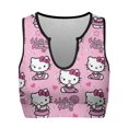 thumbnail image 3 of Hello Kitty Women's Sports Bras Fitness Workout Crop Tank Top Padded Yoga Top, 3 of 8