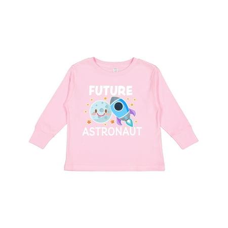 

Inktastic Future Astronaut with Spaceship and Moon Gift Toddler Boy or Toddler Girl Long Sleeve T-Shirt