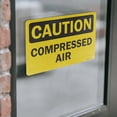 thumbnail image 4 of Compressed Air OSHA Caution Vinyl Decal Label 5 Inch x 3.5 Inch - 5 Pack, 4 of 6