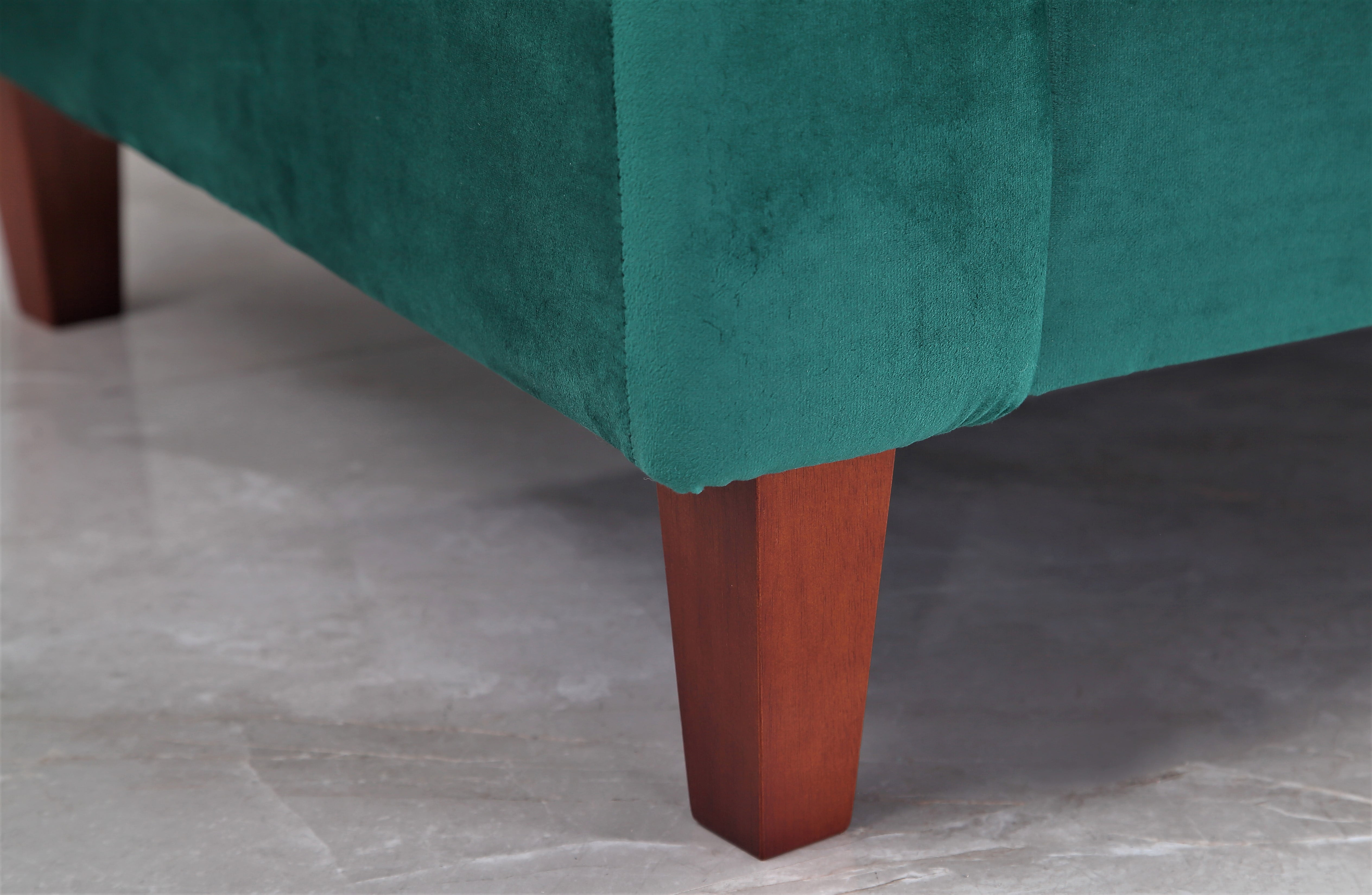 Uspridefurniture Velvet Removable Seat Cushions Loveseat, Green
